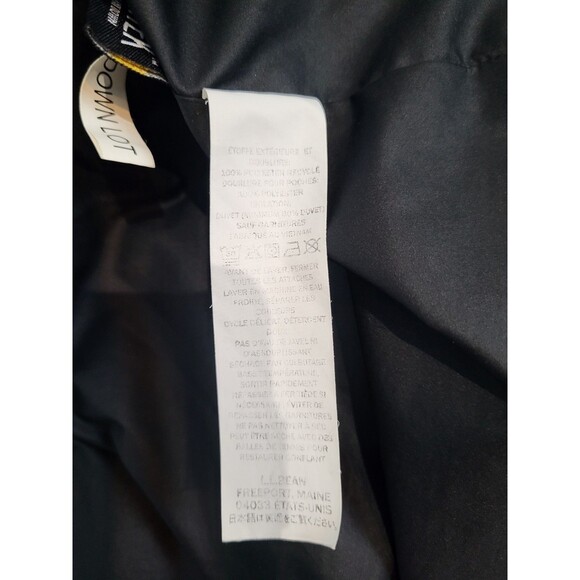 LL Bean 650 Down Puffer Jacket Womens Medium Colorblock Full Zip Jacket - Picture 7 of 7